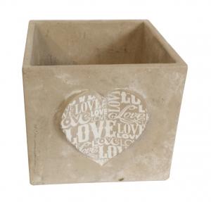 China S057CM Cube Shape Cement Garden Planters Cement Plant Pots With CE / GS Approved on sale
