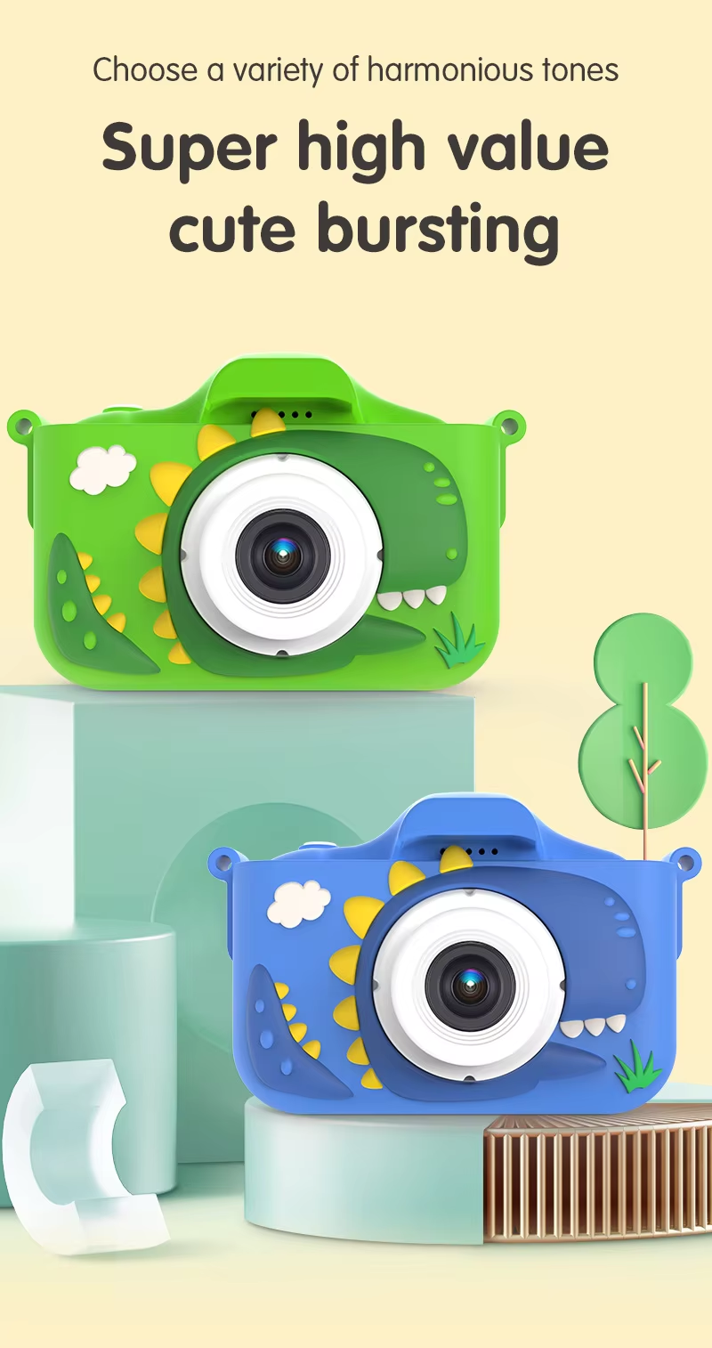 X11S Mini Dual Lens Kids Camera 1080P Bunny Cartoon Children Camera Adorable Toy Kids Selfie Digital Camera As Gift Prize