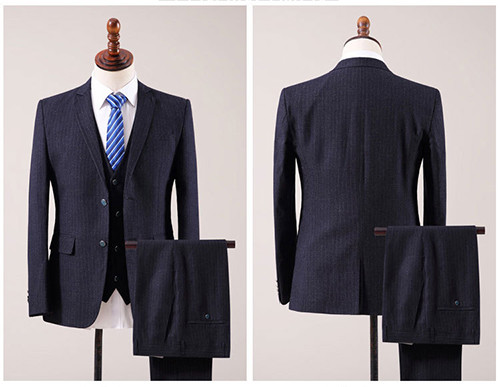 Black Color Custom Business Shirts 2 Buttons Single Breasted Flap Straight Side Pocket