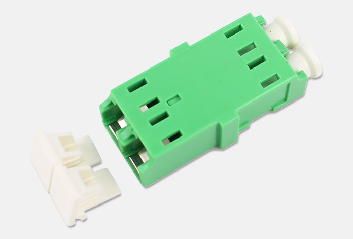 700 1 Fiber Optic FTTH LC APC Adapter Duplex Green SC Foot Type Adaptor