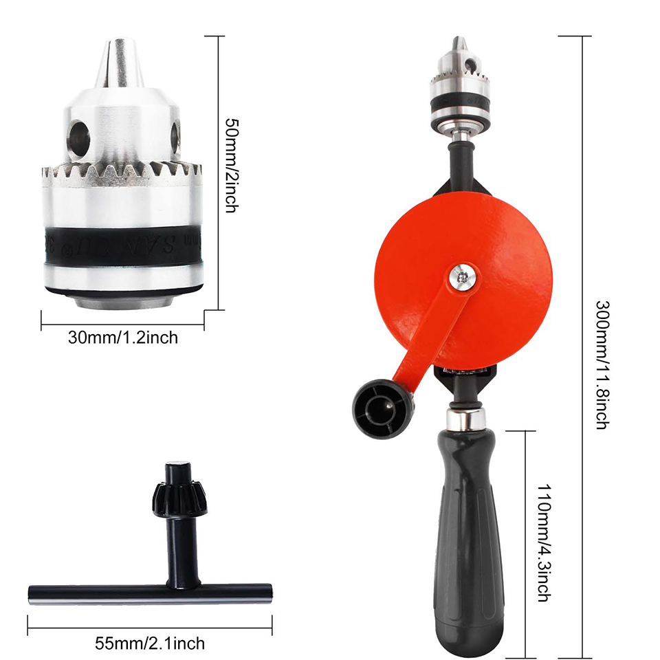Jewelry Making Manual Hand Crank Drill 1.5mm-9mm Precision Chucks