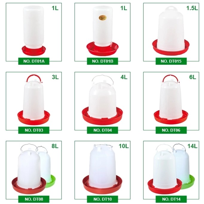 Manual Hens 14kg 38cm Poultry Feeder Drinker