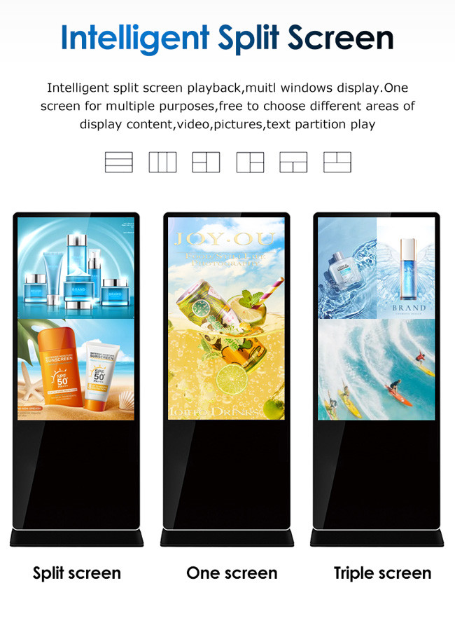 Android Floor Standing Interactive Kiosk 32 Inch Floor Kiosk