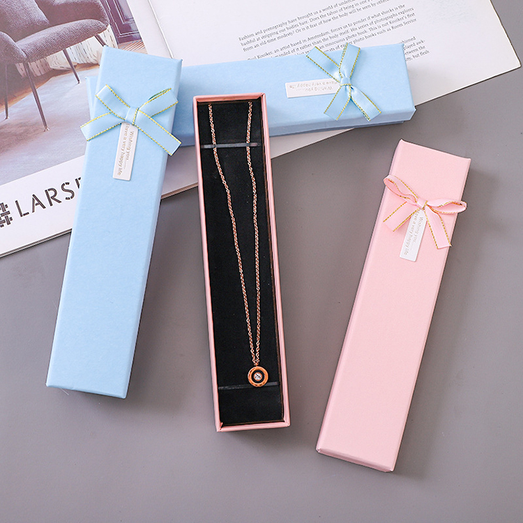 Wholesale Ring Necklace Jewelry Gift Paper Box Velvet Jewelry High End PU Leather Box