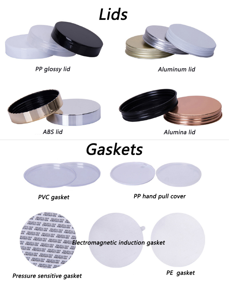 Various Size 100ml 300ml 450ml 550ml 650ml 900ml 1320ml Empty PET Clear Pet Jar With Aluminum Plastic Screw Lid