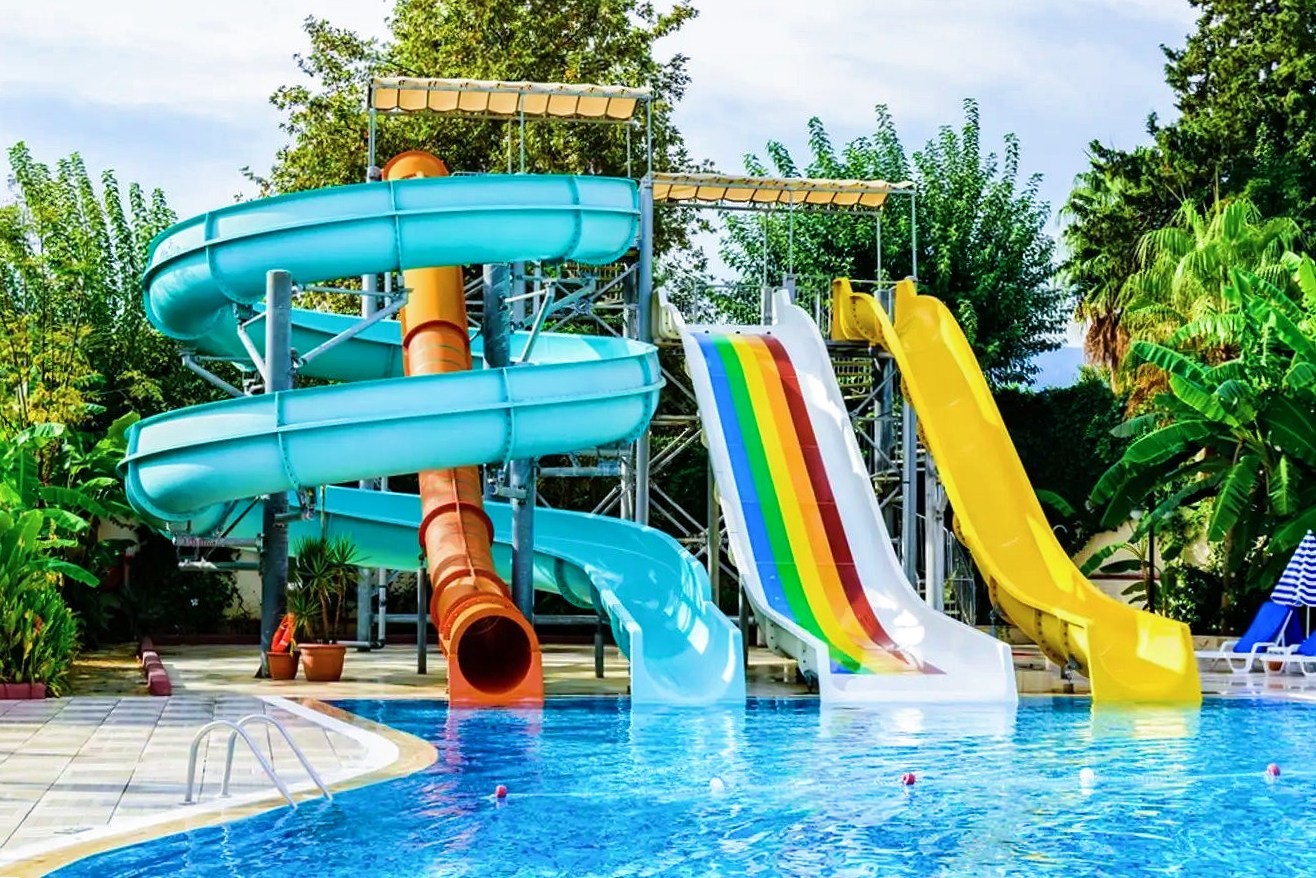 Outdoor Water Park Kids Swimming Pool Aqua Games Equipment Water Toy Slide