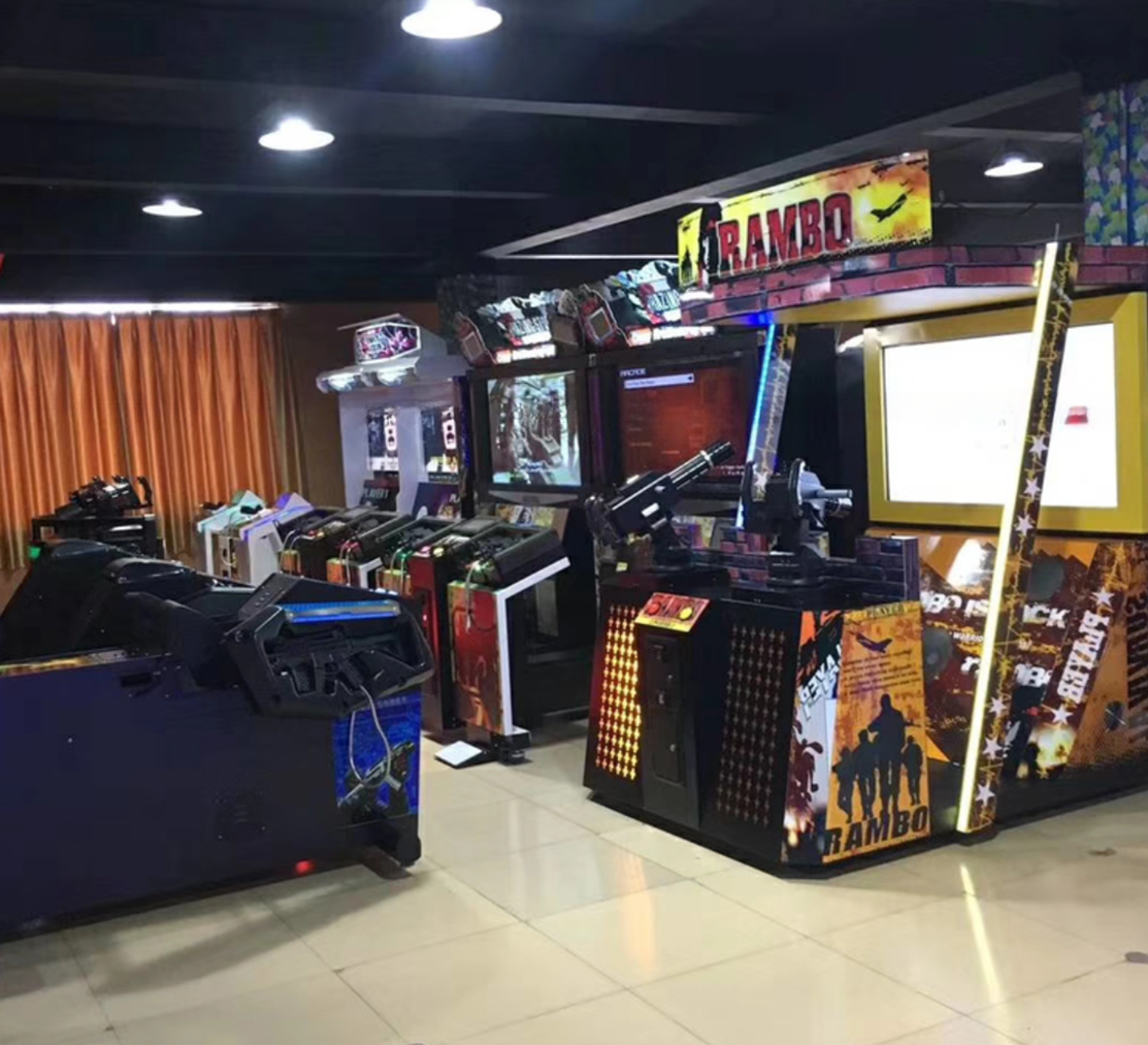 Shopping mall arcade shooting gun video simulator console shooting gun games machines
