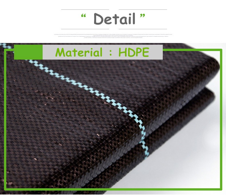 Anti Grass 20ft HDPE Plastic Weed Mat 3.2oz Weed Barrier Ground Cover
