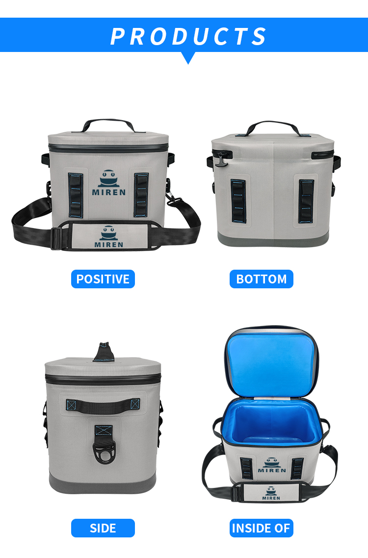 14L Square Soft Cooler , Lightweight Cooler Backpack Water Resistant