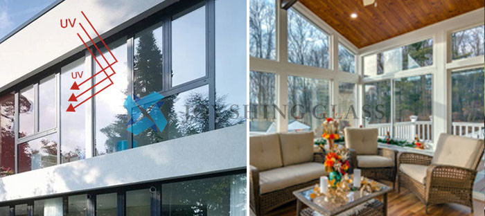 Flat / Curved Colored Laminated Glass Anti UV Tempered Glass 6.38mm 8.38mm 8.76mm 11.52mm