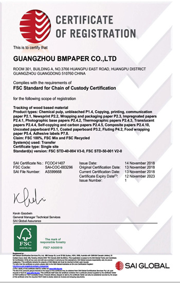 140grams White Face Kraft Liner Board One Side Coated Offset Printing 