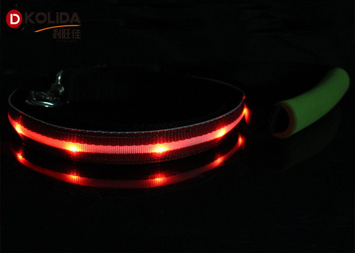 Large Adjustable Safety Rechargeable LED Dog Leash And Collar Set 120cm