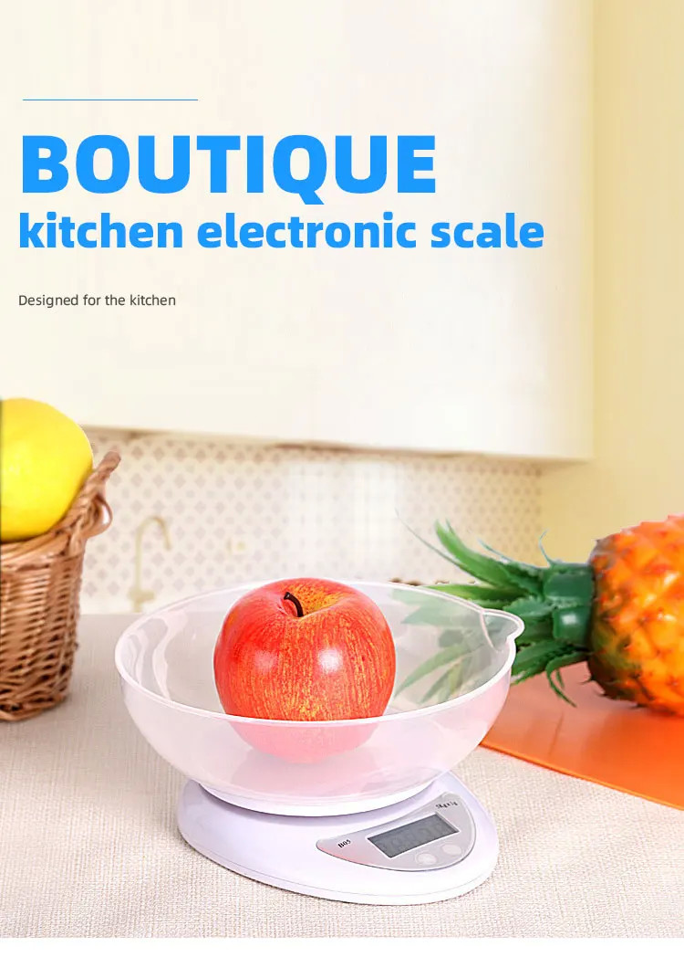 10kg Electronic Digital Scale Round Weight Measuring Food Weighing Scale