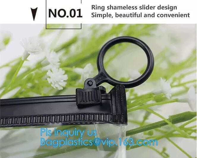 fashion thick clear retail custom printed pvc slider zipper bag, mini plastic zipper cosmetic slider zip bags with print