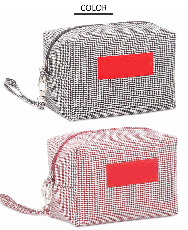 Portable Small Canvas Waterproof Wash Bag Pouch Bag with Zipper