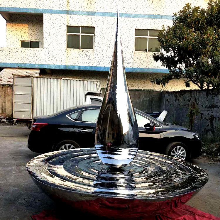 Modern Outdoor Garden Creative Stainless Steel Oval Sphere Sculpture