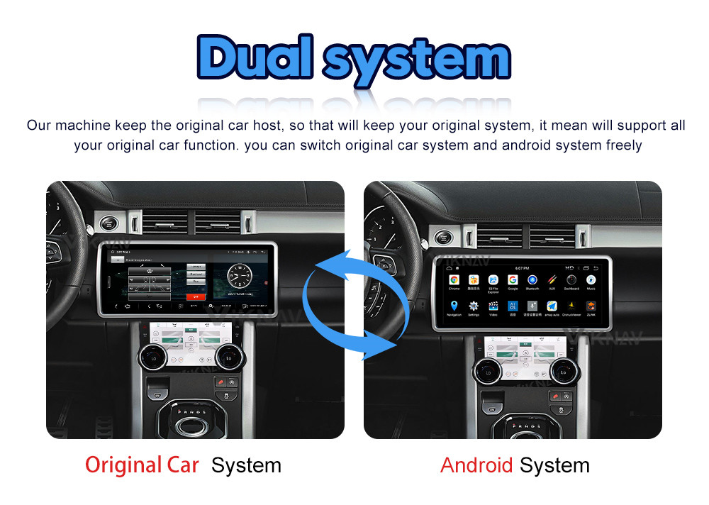 12.3 Inch Android Car Head Unit For Jaguar XJL XJR XE XEL AC Panel