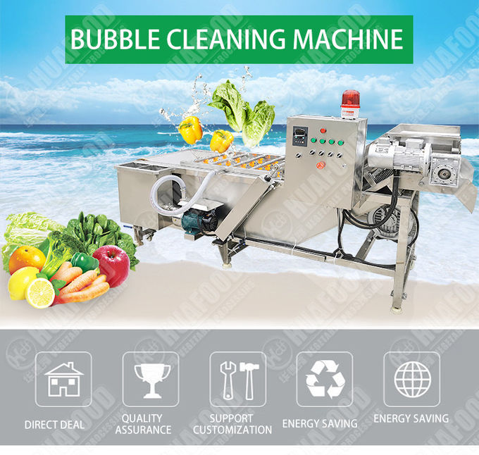 Air Bubble SS304 3.75KW Ozone Fruit Washing Machine