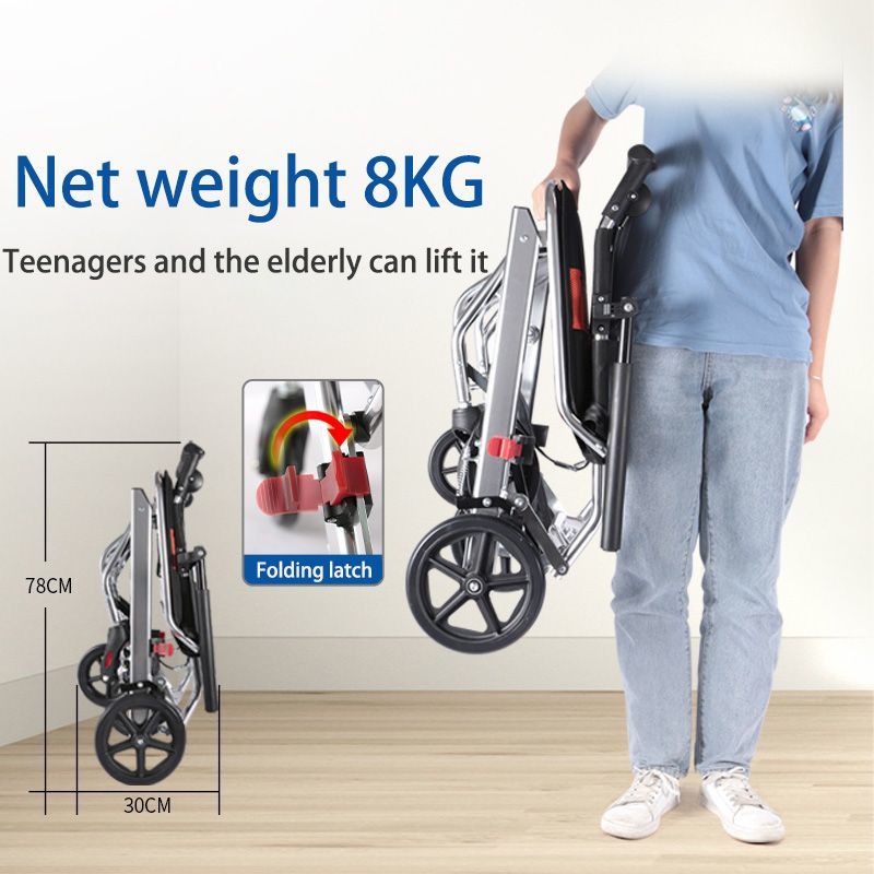 Versatile Folding Manual Wheelchair for Seniors on The Go