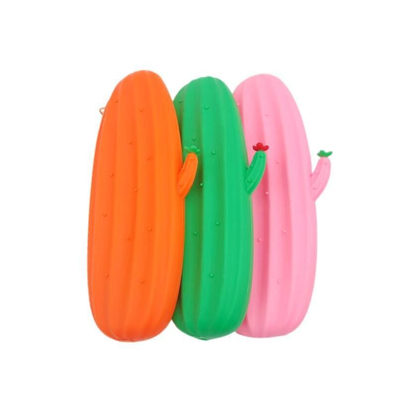Pencil Case Colorful Silicone Waterproof Pencil Pouch Aesthetic Lightweight Portable Pen Bag Stylish School Supplies