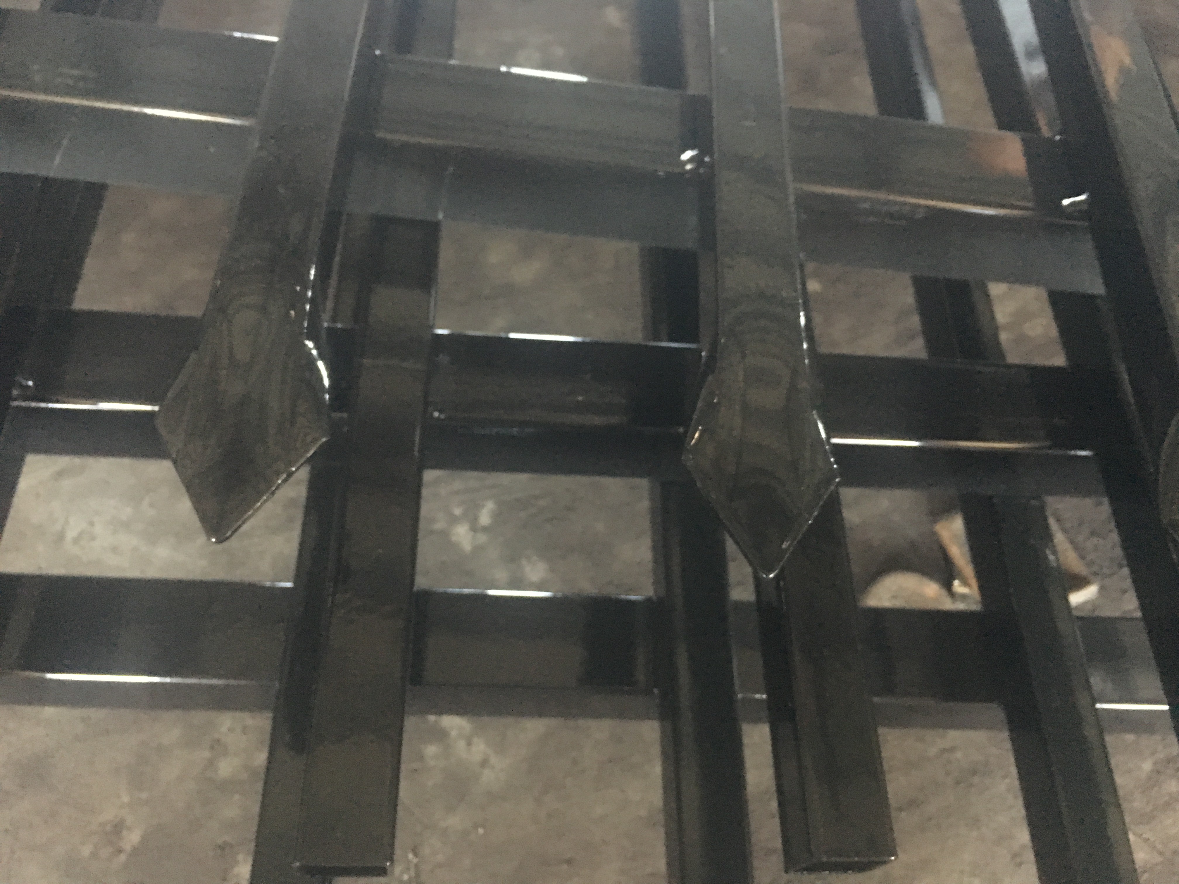 25mm*25mm picket Spear top black steel fence