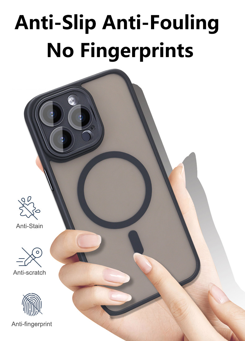 Skin Friendly Magsafe Magnetic Mobile Phone Case Shockproof For IPhone Samsung