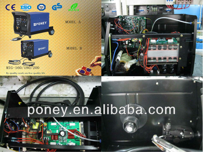 cheap price steel material inverter DC portable mig co2 gas welding machine with full accessories including china mig wire