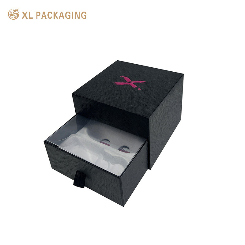 Custom Logo Paper Black Perfume Box Packaging Empty Perfume Boxes 2 Layers Drawer Cosmetic Gift Box