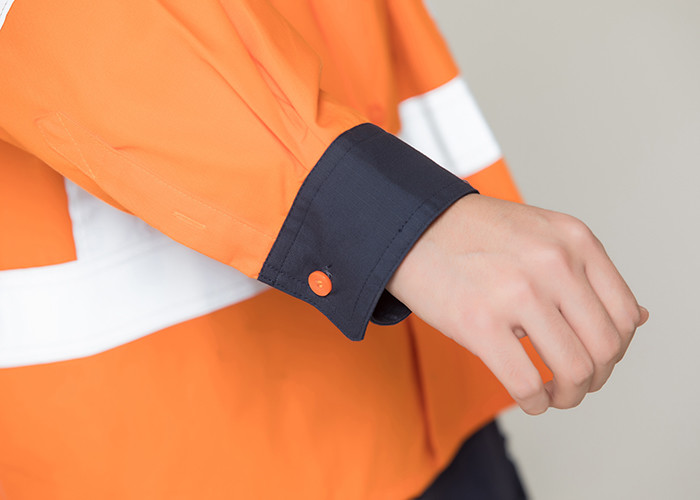 Double Stitching Safety Work Clothes High Visable Orange Jacket Bib Pants Suit