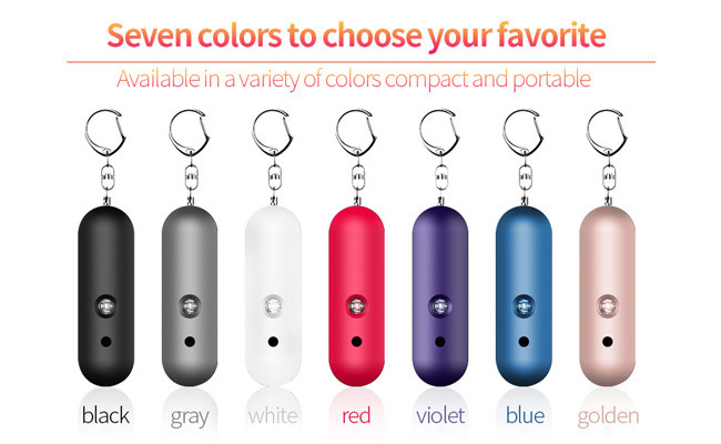 Plug Pin 130dB Safesound Personal Alarm Keychain CR2032 Battery