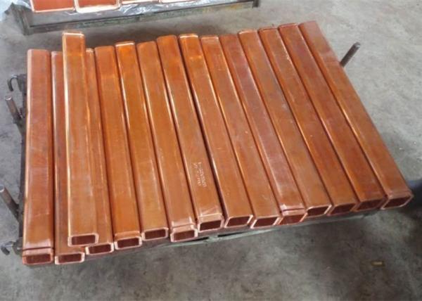 Quality 60x60mm square copper mould tube for continuous casting machine for sale