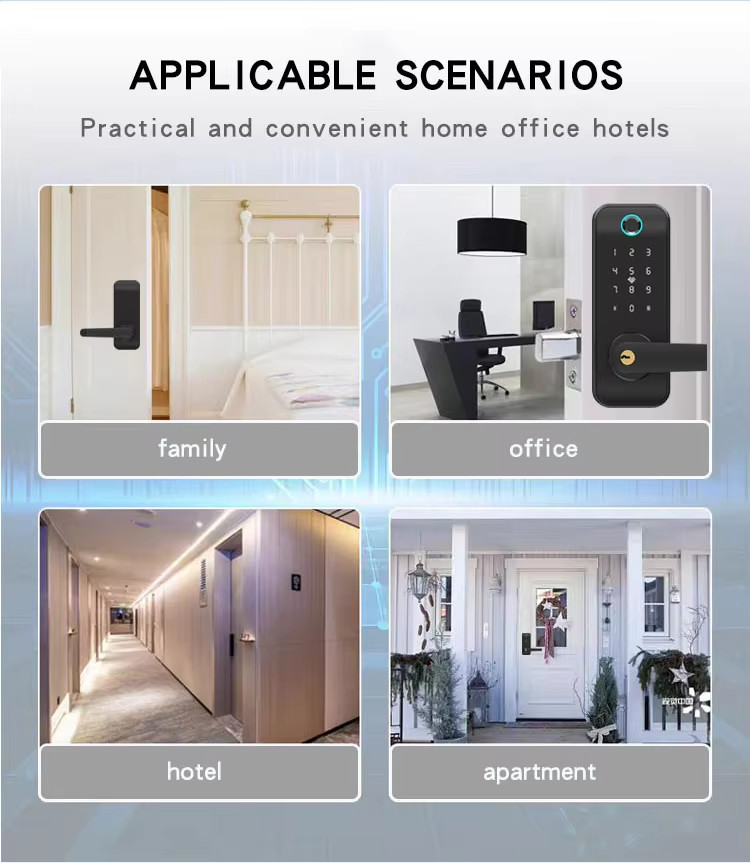 Zinc Alloy Smart Front Door Lock Bluetooth Digital Keypad Door Lock 35mm - 55mm