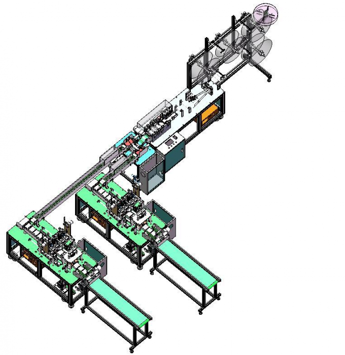 Stainless Steel Automatic Facial Mask Machine , Surgical Face Mask Making Machine High Precise