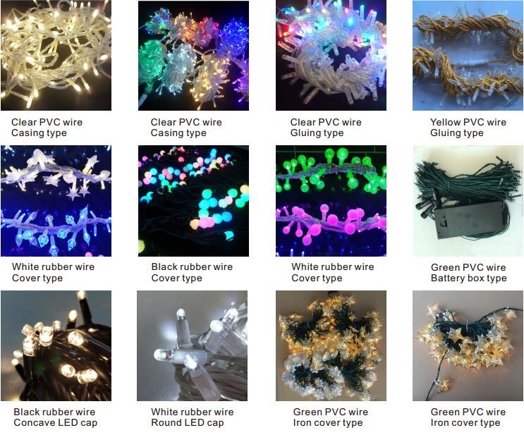 Super brightness 10LM/LED 220V Gluing IP65 outdoor Christmas festival white LED string light 10M 100 LED/set multi color