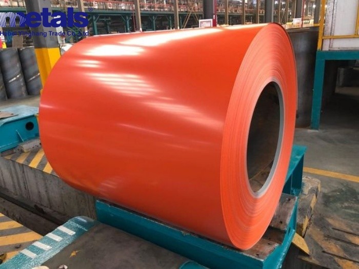 0.5mm 1000mm Dx51d Z150g Red Ral9001 Color Coating Prepainted Steel PPGI Coil for Roofing Sheet