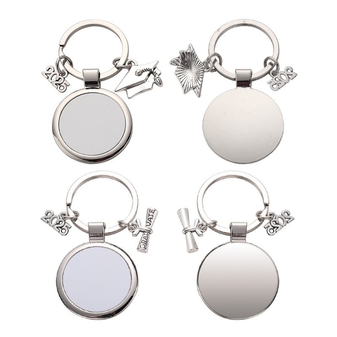 DIY Creative Sublimation Keyring Blanks Personalized Graduation Keychains