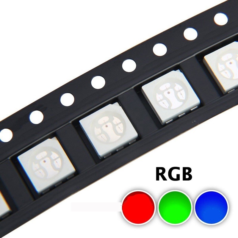 0.5W Multi Color SMD 5050 RGB LED Red Green Blue 3 In 1 For Decoration