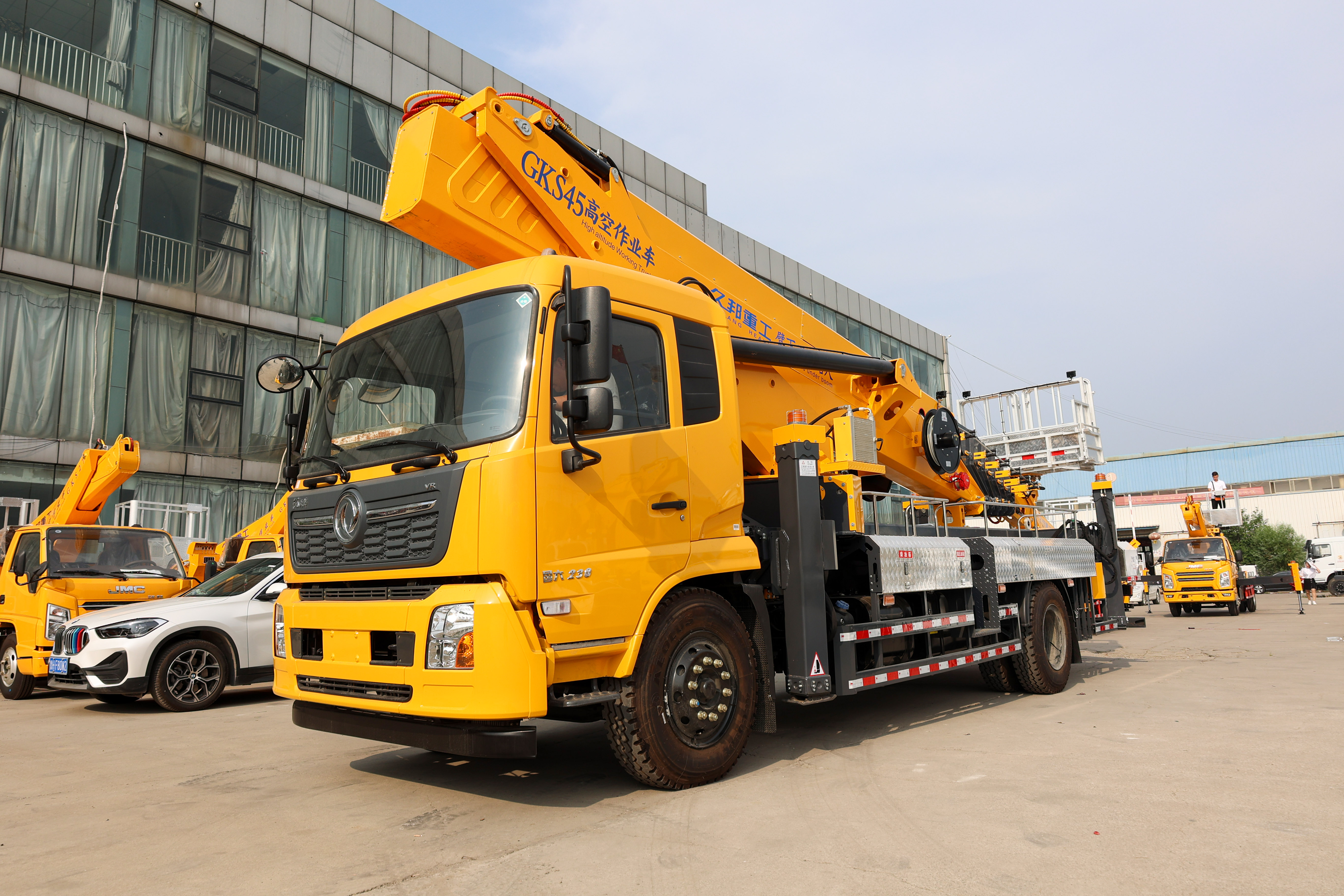 Aerial construction working Aerial Boom Lift for Advertising industry design