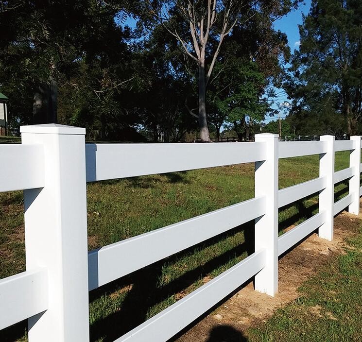 Free Sample 1.2m Height White 3 Rails Heavy Duty Vinyl Fence Horse PVC Farm Fence