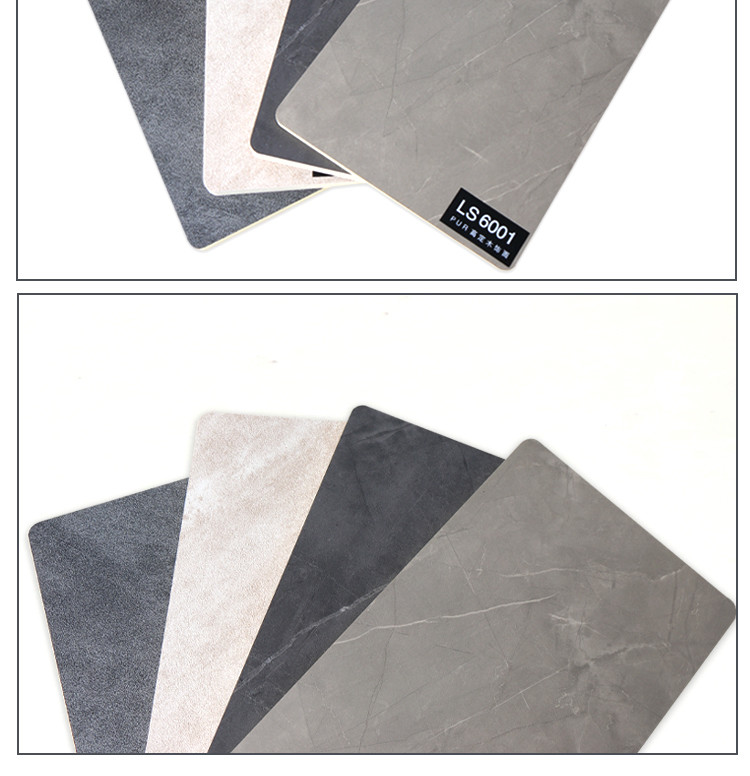 Square Bamboo Charcoal Grey Marble PVC Cladding Panels OEM ODM