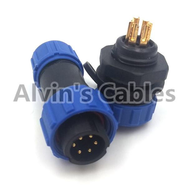 SP13 Series Plastic Electrical Connectors 125-500V Rated Voltage Mating Cycle Over 500