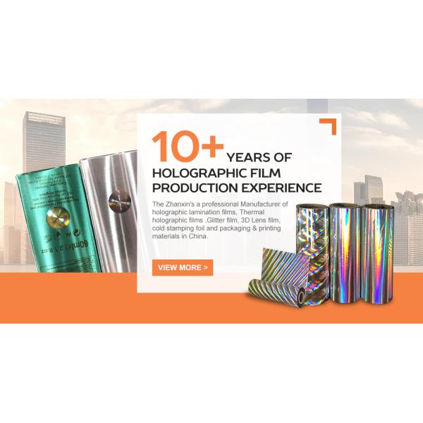 Self Adhesive Transparent Holographic Film Roll For Packaging Decoration