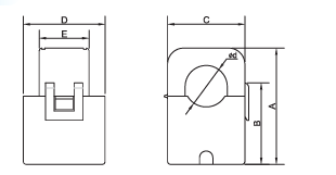 Open Current Transformer Low Consumption With Magnetic 50-300A