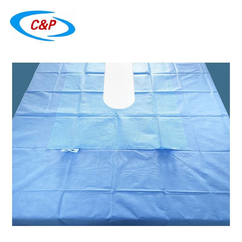 Breathable Single Use Blue Surgical U Split Drape Sheet For Hospital
