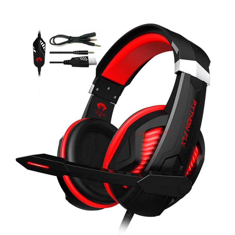 7.1 Gaming Headphones with Mic and RGB Light Frequency Range 15 Hz-20KHz PS4 Audifonos