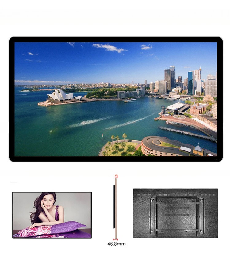 49" inch indoor digital movie signage LCD advertising TV with wall mount