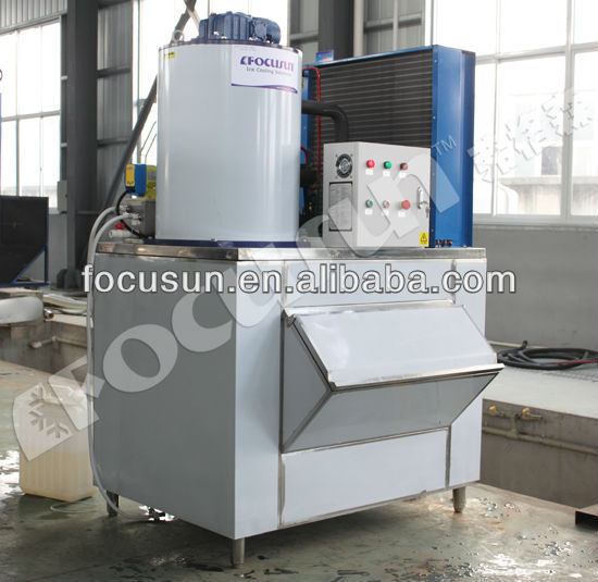 40x40mm Flake Ice Maker for Fishing Boats Stainless Steel Material 0.5 Ton Capacity