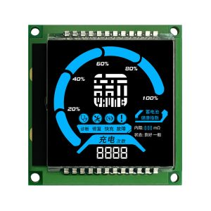 Custom Segment LCD Display Module VA Transmissive Negative View