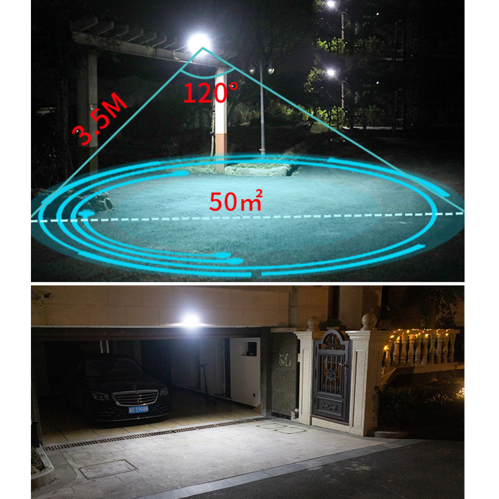Adjustable Security 600lm 120degree Solar Motion Sensor Wall Light PC+ABS