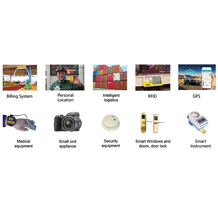 Soft LiMnO2 Battery CP255047 3.0v 1250mAh Customized Terminals For ID Card
